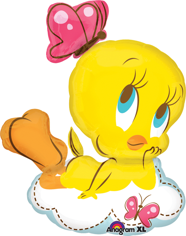 Tweety Butterfly 28s - Tweety Bird In Love (600x760), Png Download