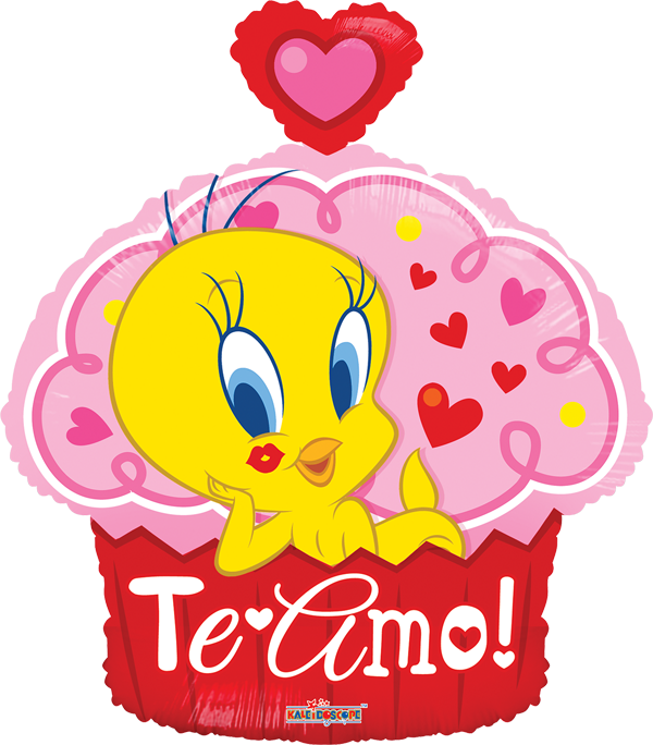 Piolin Cupcake Shape 18 Tweet Oops, Tweety, Shapes, - Imagenes De Piolin Te Amo (600x684), Png Download