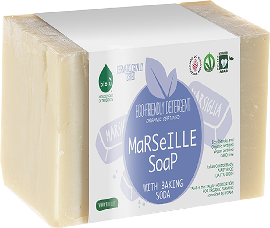 The Biolù Marseille Soap Is A Cut Soap Which Is Produced - Biolu Marseille Lemongrass Laundry Soap - 140 G (886x750), Png Download