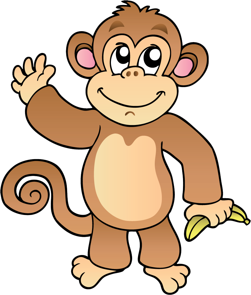 Monkey Sweet Clipart Png - Monkey Clipart (918x1047), Png Download