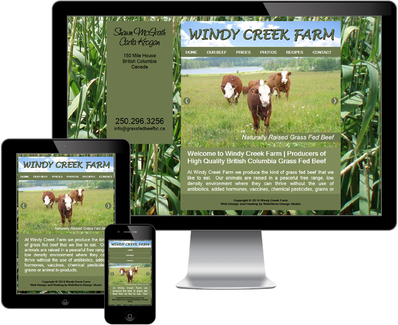Website Design And Development For Windy Creek Farm - Website (792x648), Png Download