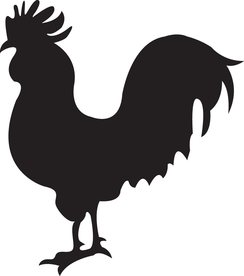 The Flower Mart 2018 Show - Black Rooster Png (977x1104), Png Download