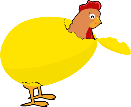 Clip Art Easter Bird Hen Egg Hatch Broken Chick Eyes - Clip Art (600x630), Png Download