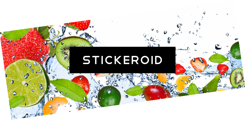 Fruit Water Splash - Graphic Design (832x408), Png Download
