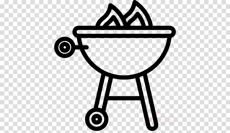 Bbq Grill Line Drawing Clipart Grilling & Barbecues - Marker With No Background (900x520), Png Download