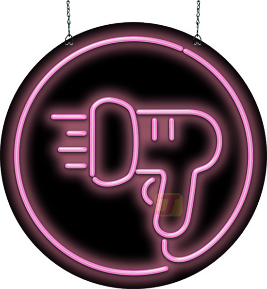 Hair Dryer Contoured Neon Sign - Sasuke Uchiha (550x595), Png Download