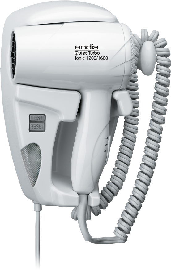 Andis Hang-up Quiet Turbo Dryer With Night Light, 1600w, - Hair Dryer Wall (780x920), Png Download