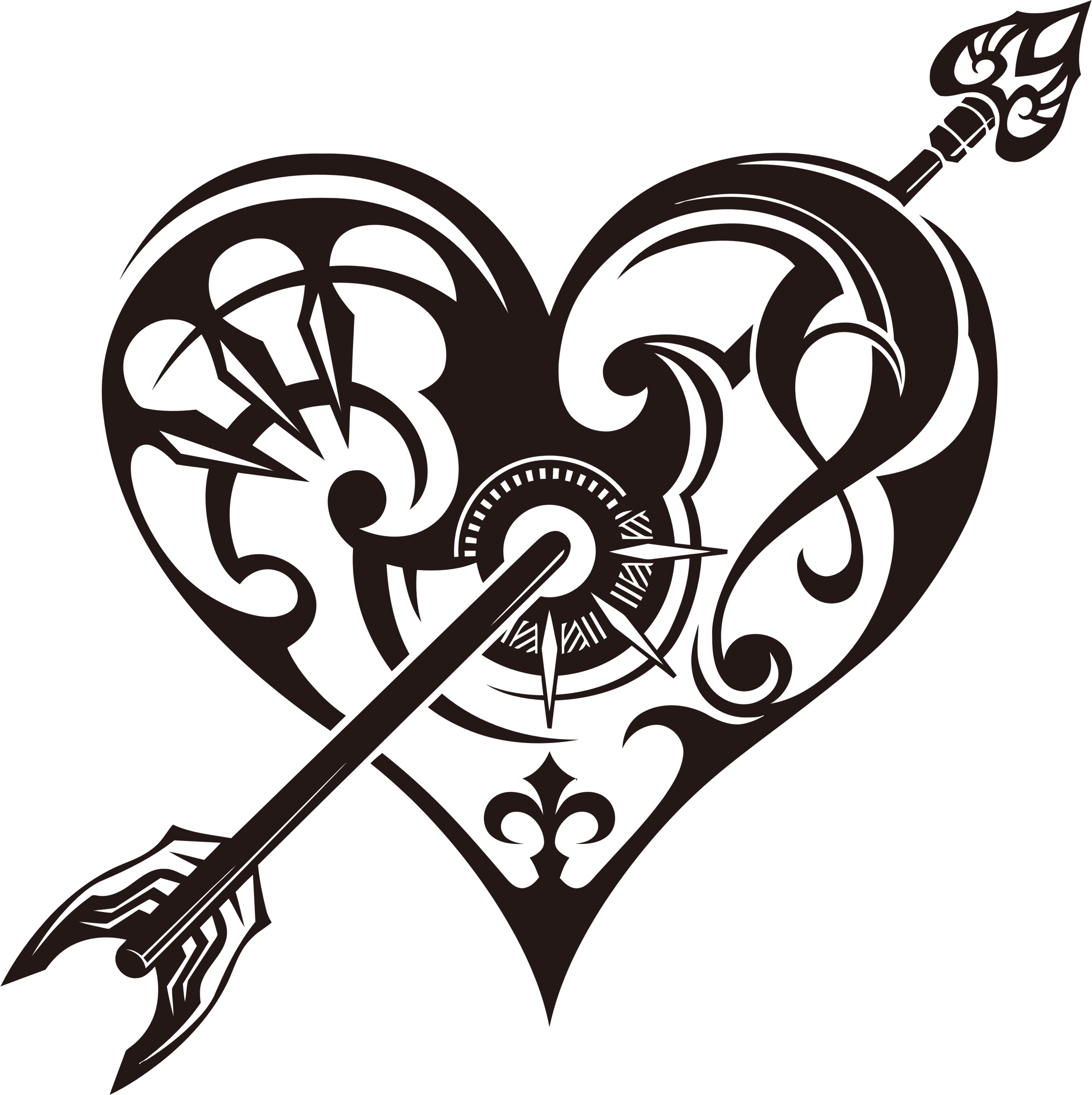 Tribal - Heart Tribal (2274x2280), Png Download