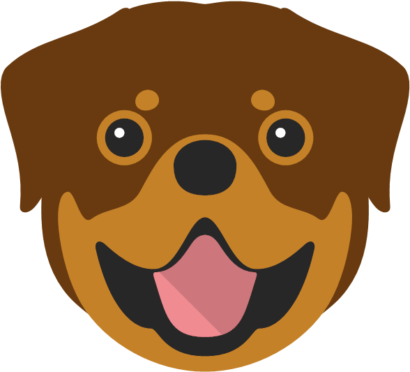 Rottweiler 01 Yappicon Rottweiler 02 Yappicon - Dog (600x600), Png Download