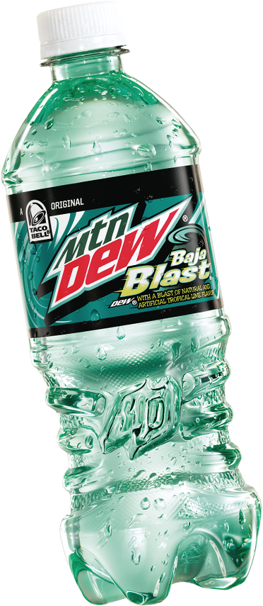 Food & Cooking - Mountain Dew Soda, Baja Blast - 20 Fl Oz Bottle (372x855), Png Download
