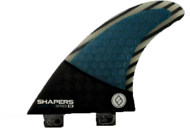 Shapers Fins Fcs Carbon Flare Carv'n Series 5 Fin Set - Surfboard Fin (640x1136), Png Download