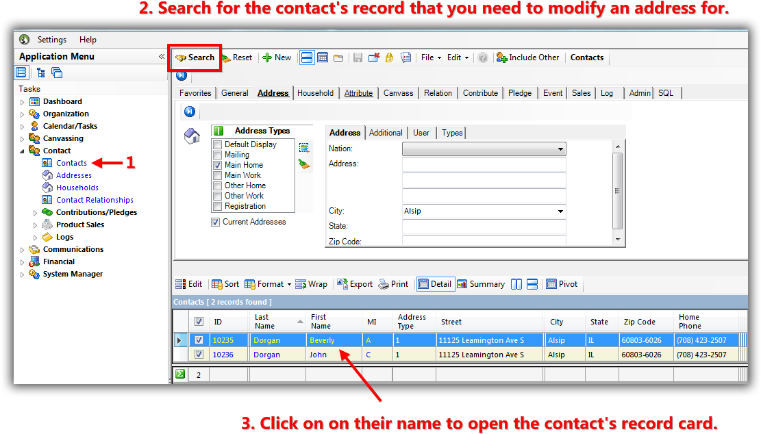 Navigate To The Address Tab And Click The Red [x] Under - Favorite Saved (1112x644), Png Download