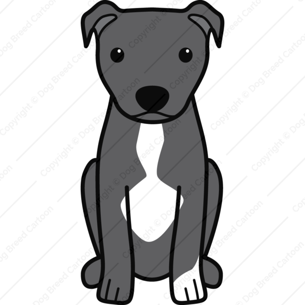 American Pitbull Terrier Natural Ears - Cartoon Pitbull (600x600), Png Download