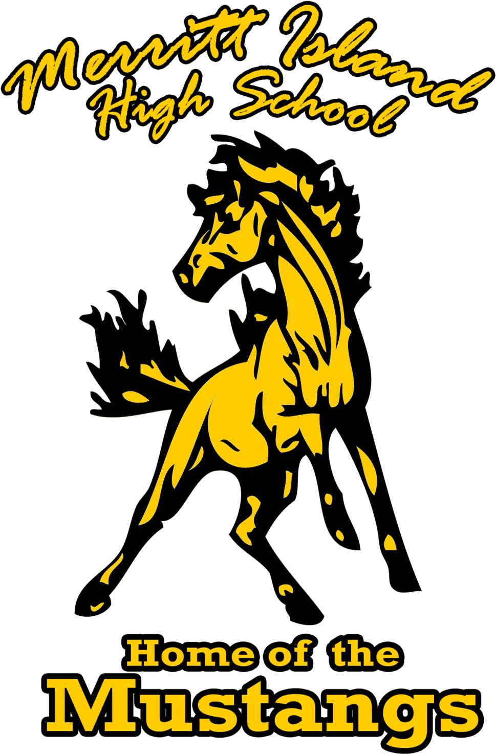 Merritt Island High School - Merritt Island Mustangs Logo (1200x1500), Png Download