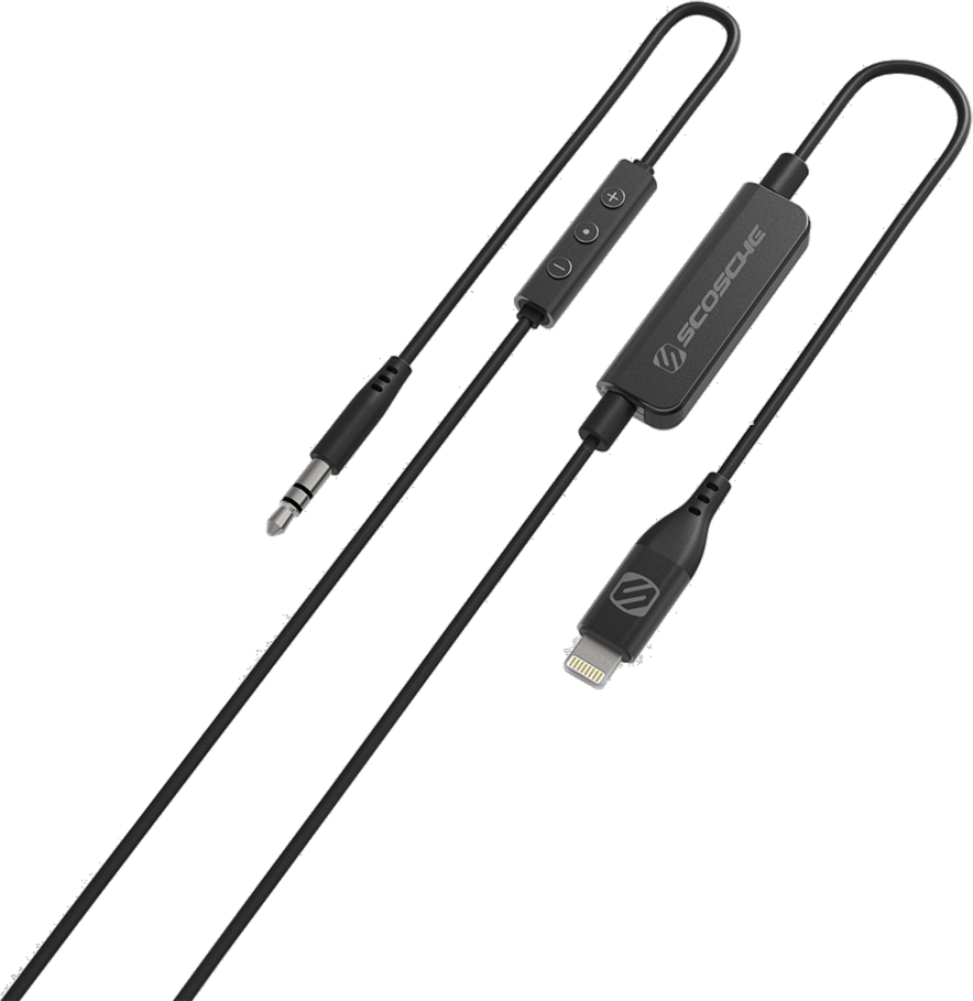 Lightning To - Scosche Strikeline Lightning To 3.5mm Stereo Cable (884x909), Png Download