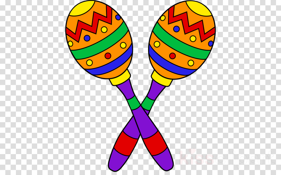 Maraca Clipart Maraca Clip Art - Transparent Fiesta Clip Art (900x560), Png Download