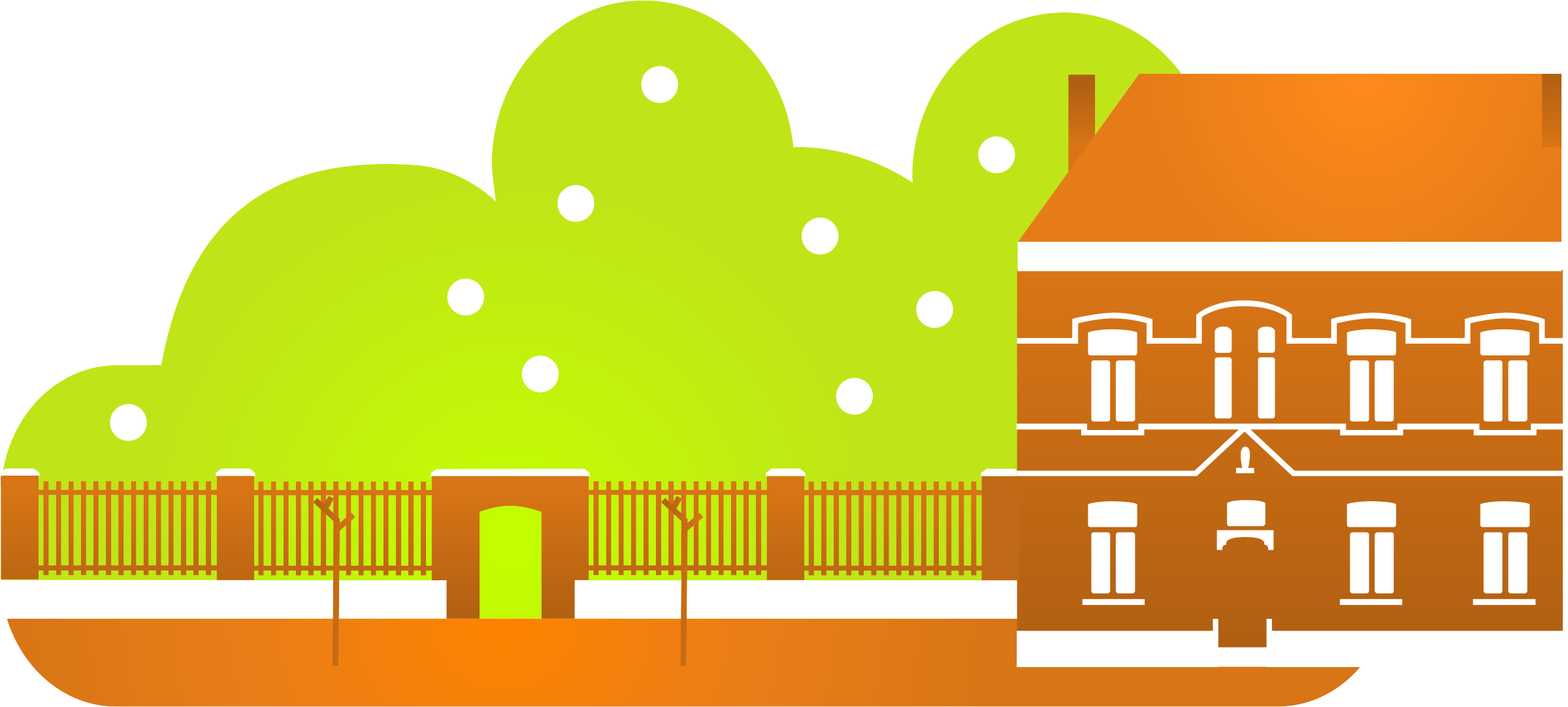 This Free Icons Png Design Of Garden Gate (2400x1082), Png Download