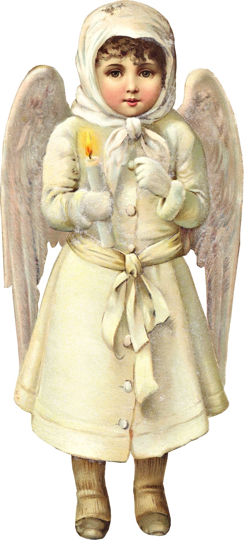 Victorian Images Christmas Angel (815x1800), Png Download