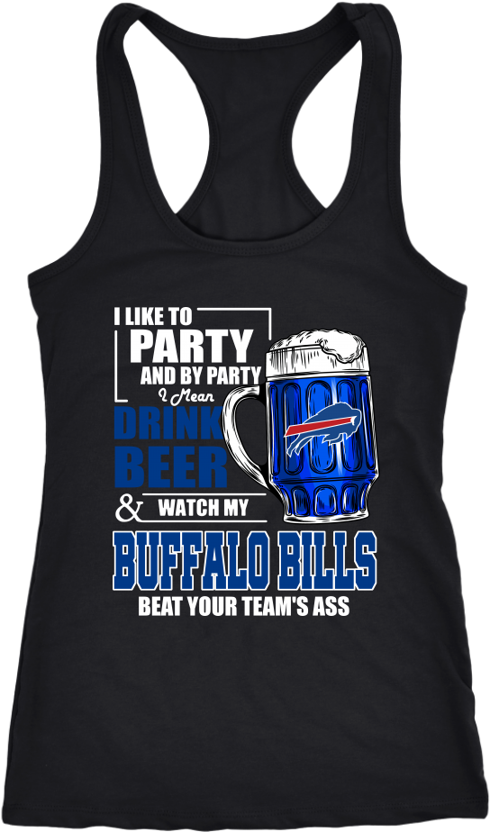 Nfl I Like To Party And By Party I Mean Drink Beer - Lesbian Shirt Racerback Tank Top T-shirt. Funny Lesbian (1024x1024), Png Download