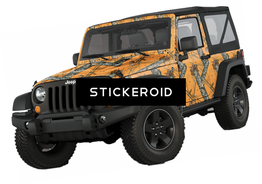 Jeep Cars - Mossy Oak Graphics Mossy Oak Camo Jeep Vinyl Wrap (860x604), Png Download