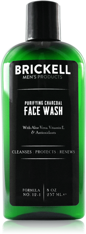 Brickell Purifying Charcoal Face Wash For Men (683x1024), Png Download