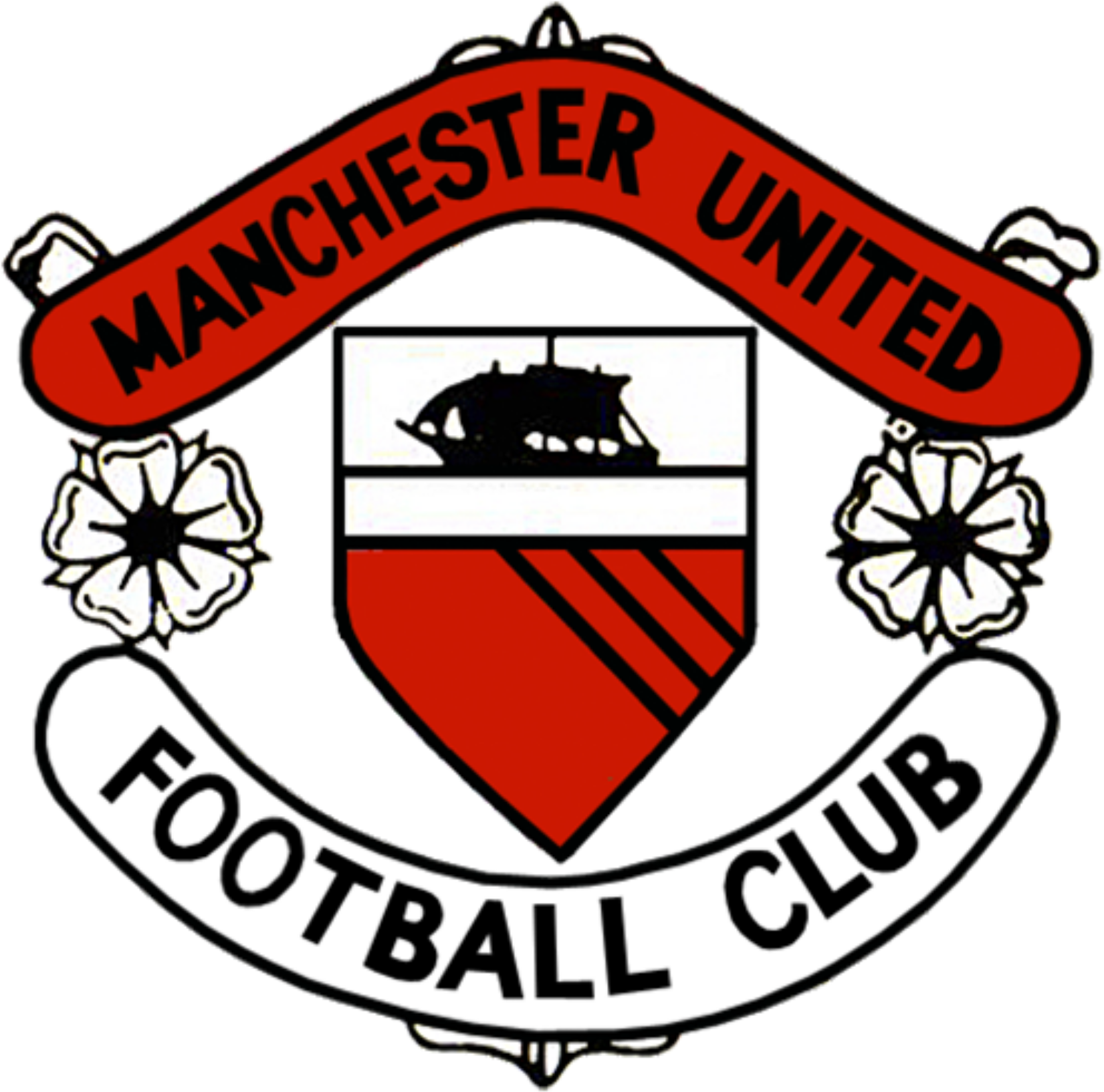 Open - Old Manchester United Badge (2000x2000), Png Download