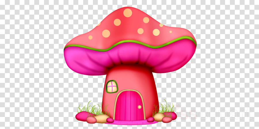 Cartoon Pink Mushroom Houses Png Clipart Mushroom Clip - Colorful Mushrooms House Clip Png (900x450), Png Download