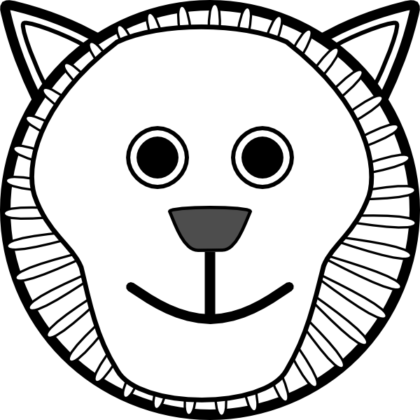 Lion Face Clip Art (600x600), Png Download