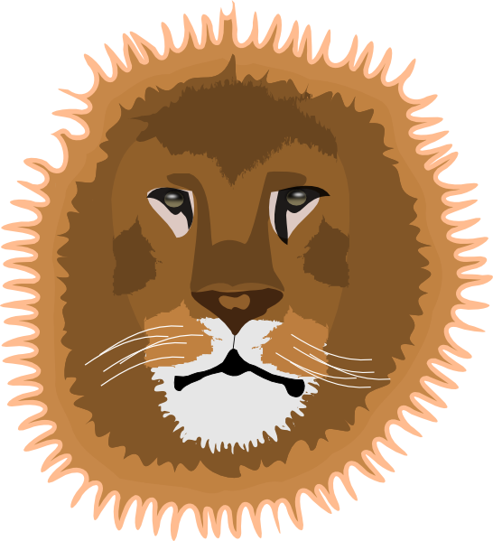 Lion Face Shower Curtain (546x599), Png Download