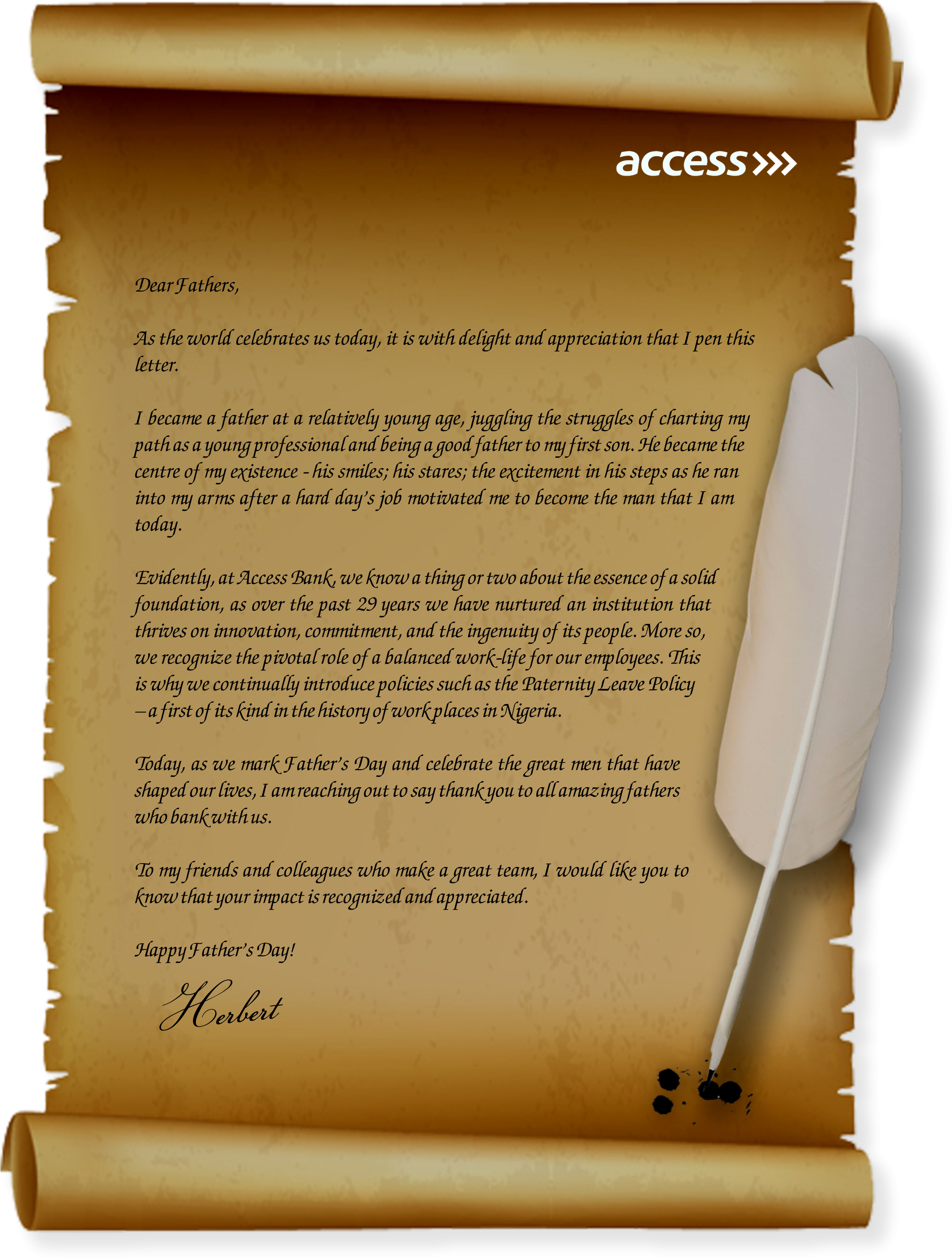Gmd Of Access Bank, Herbert Wigwe Writes Open Letter - Herbert Wigwe (2482x3508), Png Download