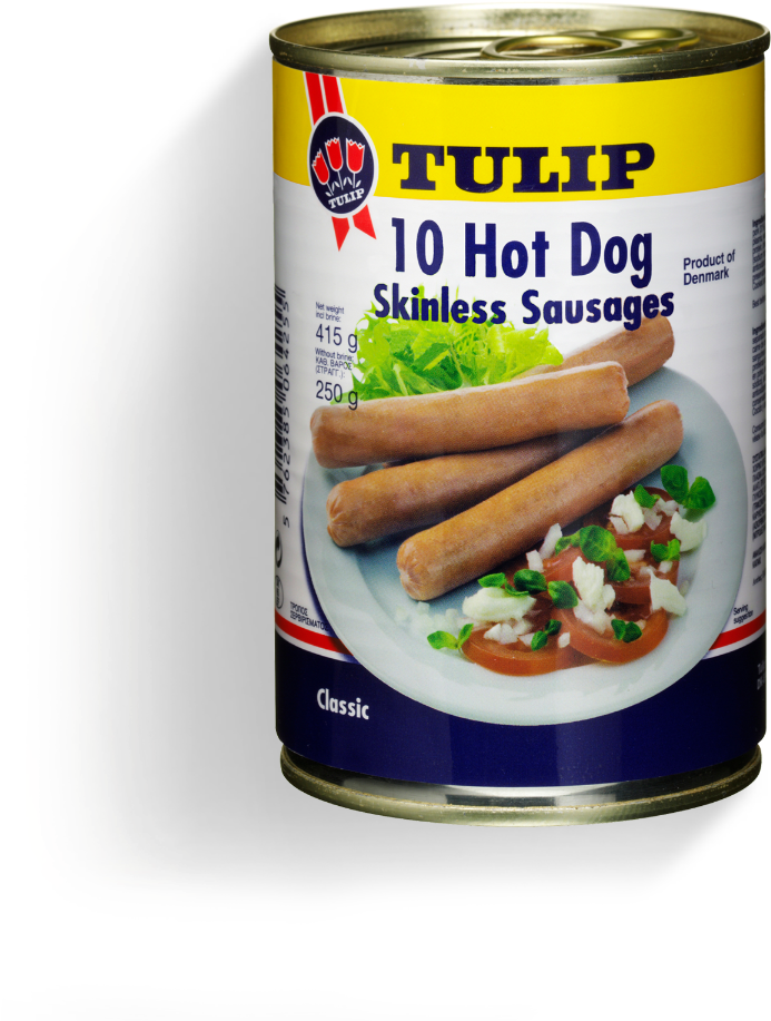 Tulip 10 Hot Dog Skinless Sausages, 415g (1080x1080), Png Download