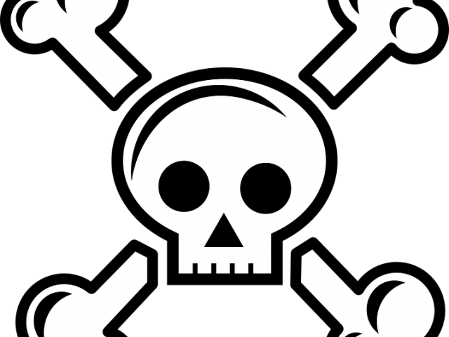 Deadth Clipart Pirate Skull - Skull And Crossbones Svg (640x480), Png Download