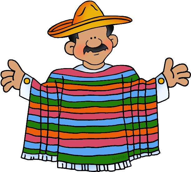 Mexican Man Cliparts - Mexican Clipart (648x585), Png Download