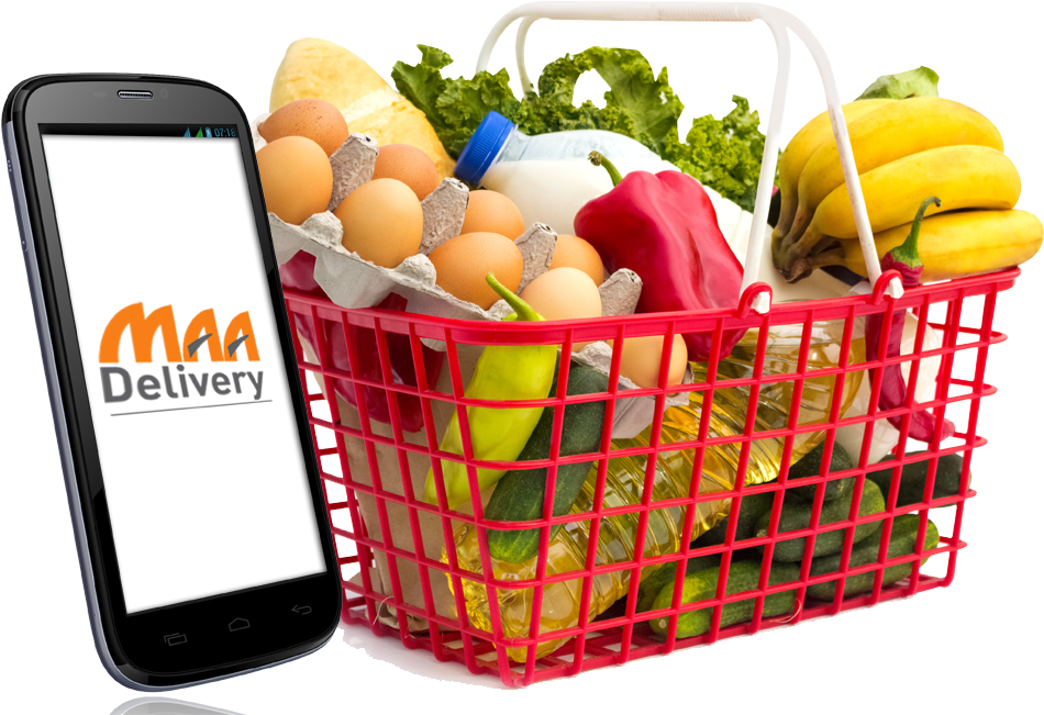 Grocery Basket Png - Shopping Basket (955x674), Png Download