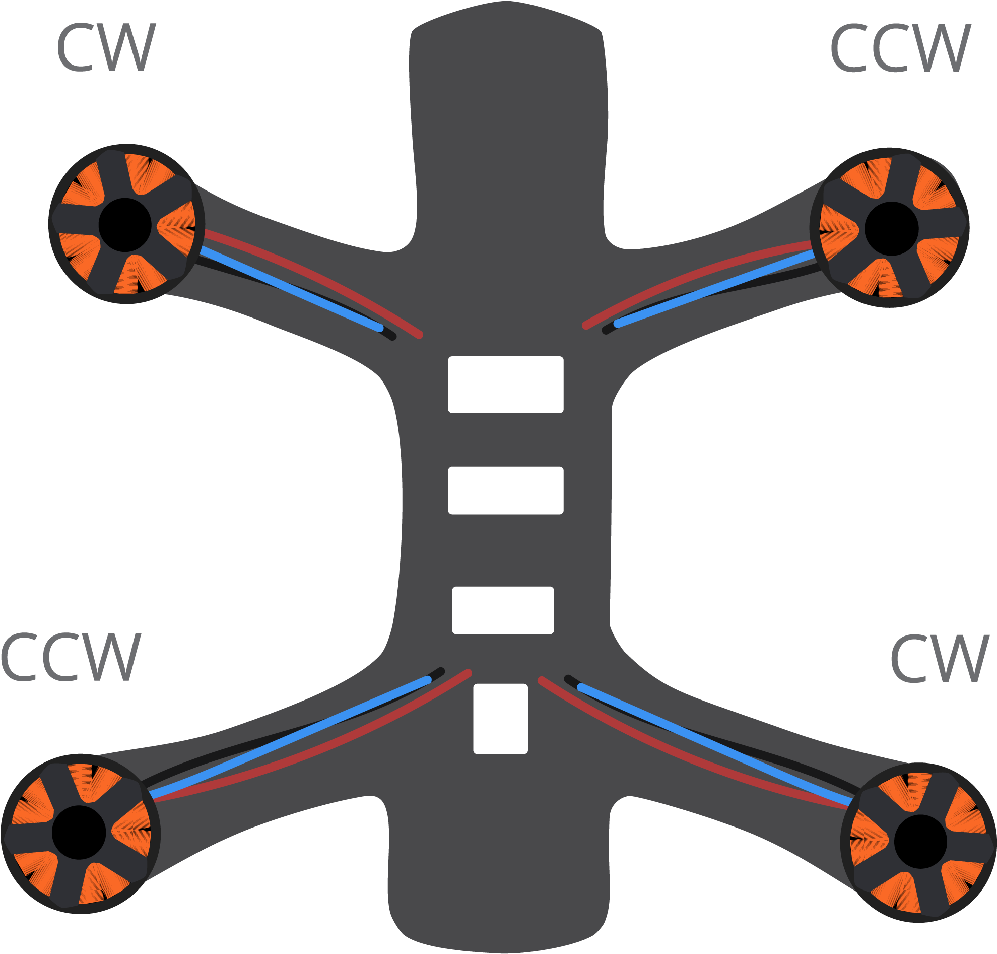 After The Motors Are Installed, It's Time To Build - Wiring Motor Esc 4in1 (2000x2000), Png Download