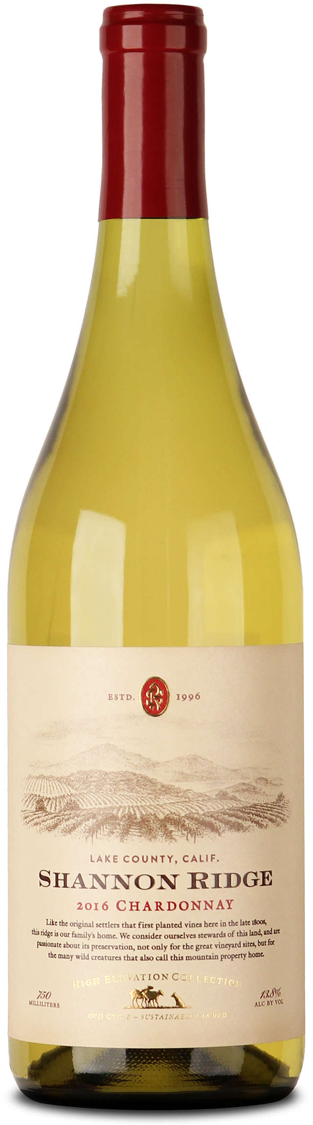 Shannon Ridge High Elevation Chardonnay - Lampshade (640x2298), Png Download