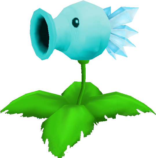 Image Plants Vs Zombies Snow Pea By Aaronvft D4h4al1 - Snowpea Plant Vs Zombies (638x614), Png Download