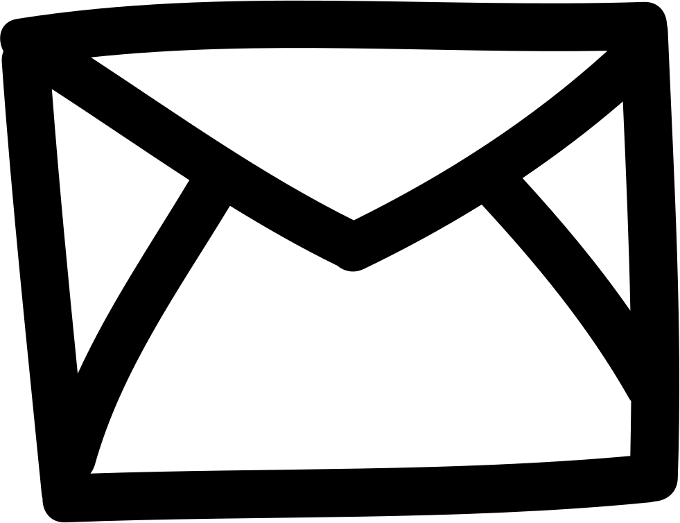 Mail Envelope Back Hand Drawn Outline Comments - Email Draw Icon (981x754), Png Download