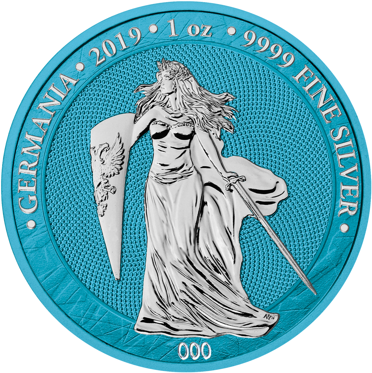 2019 Germania Space Blue 5 Mark 1 Oz - 2019 Germania 5 Mark (1280x1280), Png Download