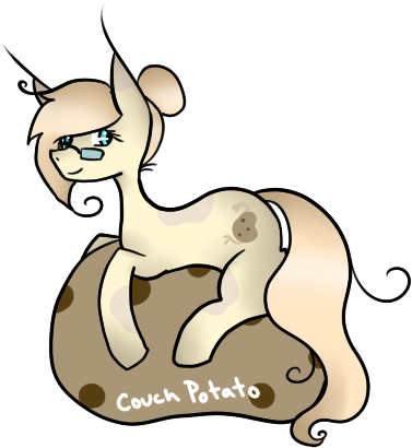 Couch Potato Chilling On - Drawing (700x500), Png Download