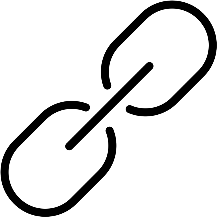 Link - Link Outline Icon (1000x1000), Png Download