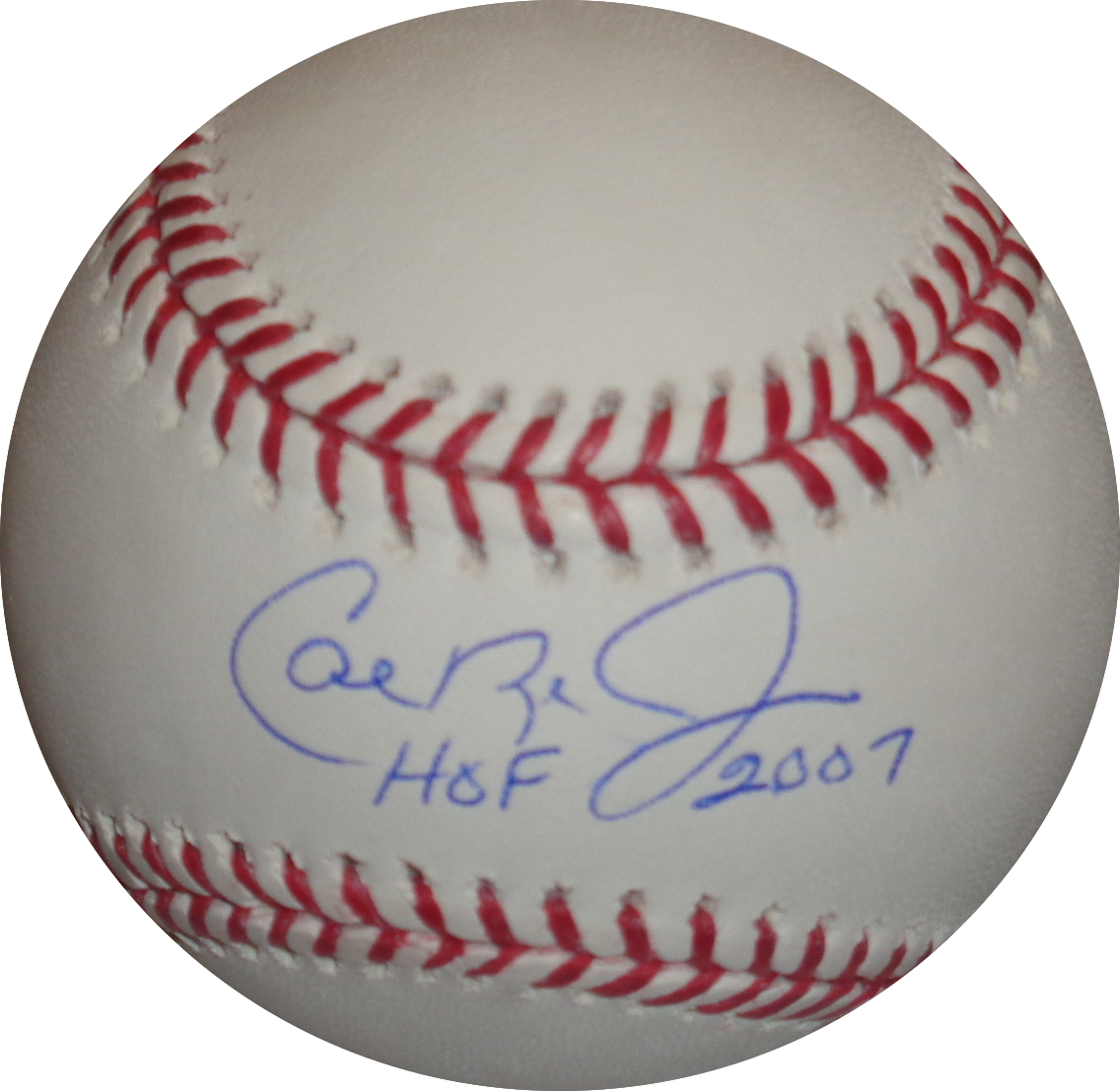 Carl Ripken Jr - Henry Hynoski Signed Oml Selig Baseball New York Giants (1136x1107), Png Download