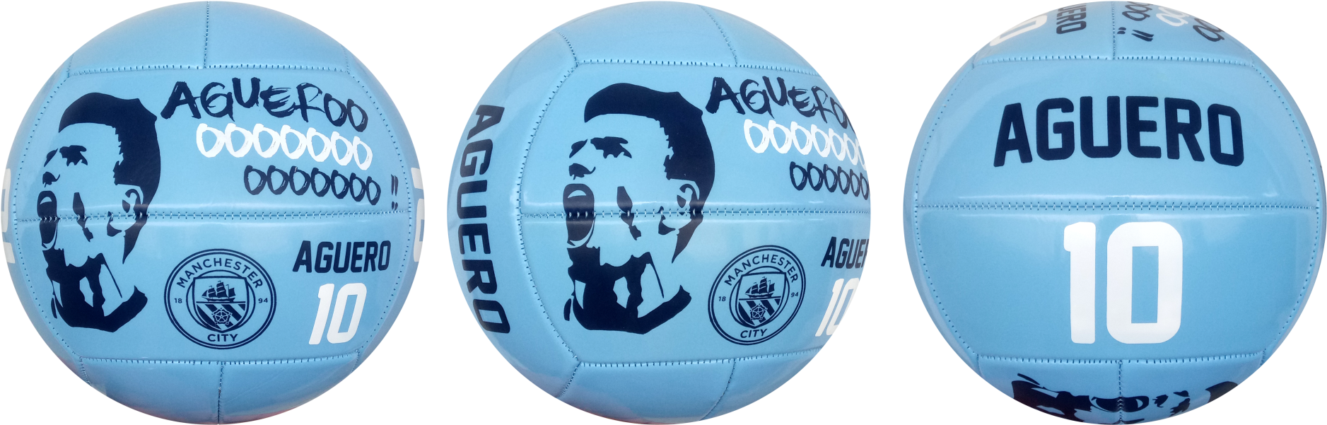 Aguero Blue Manchester City - Manchester City (2127x829), Png Download