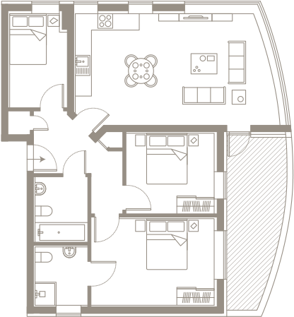 Apartment 35 The Ashes Elmfield - Floor Plan (980x800), Png Download