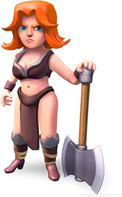 Valkyrie Images, Wallpapers, Pictures, Photos, Pics - Clash Royale Valkyrie (500x665), Png Download