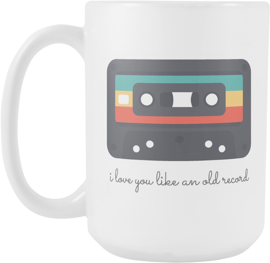 'i Love You Like An Old Record' Love Quotes White Mug - Mug (1024x1024), Png Download