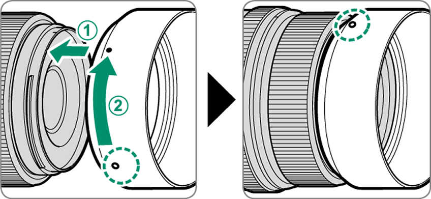 Attaching Lens Hoods - Circle (848x391), Png Download