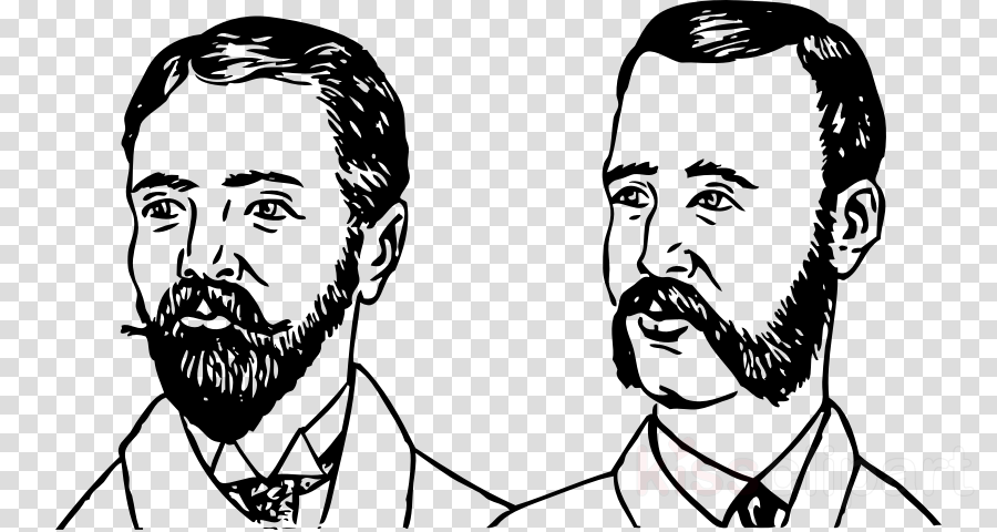 Download Line Drawings Beard Clipart Clip Art Beard - Custom Vintage Beards Mugs (900x480), Png Download
