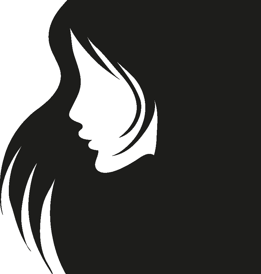 Female Head Silhouette002 Vector - Hair Care (857x899), Png Download