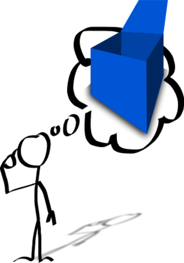 Man Thinking Box Empty - Thinking Clip Art (600x856), Png Download